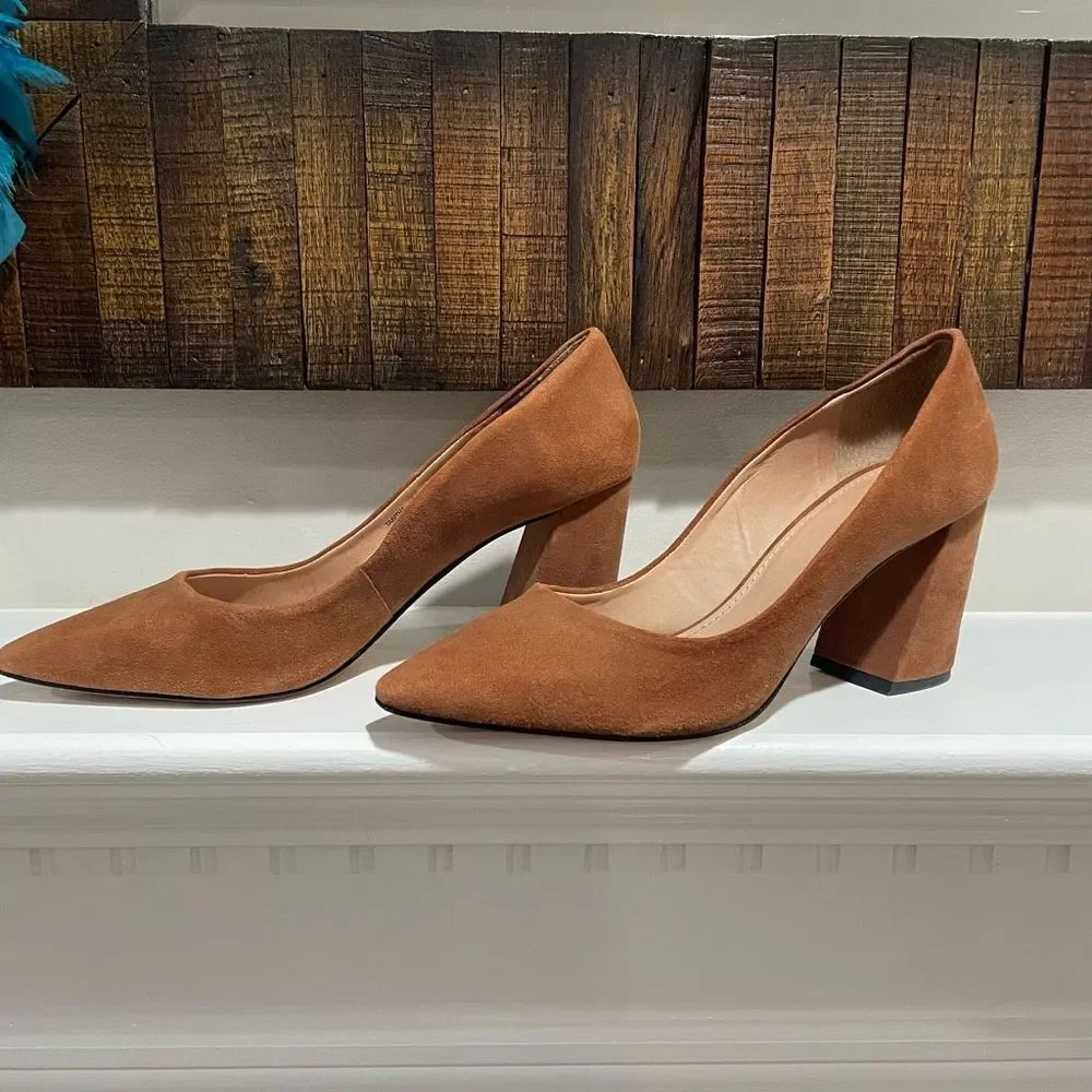 BOTKIER - Tabitha Pumps Heels Brown Suede 9.5 - Picture 7 of 11